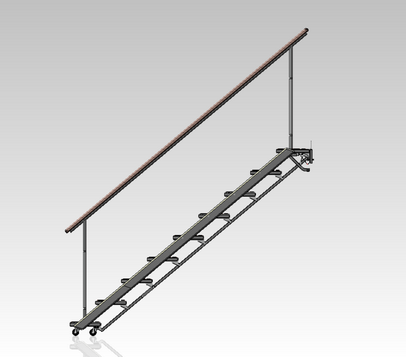 FEM Folding 2000 in fibra di carbonio; braccio 2000 mm; SWL 500 Kg